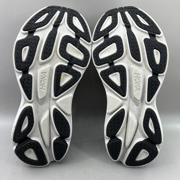 Hoka One One Bondi 8 Running Shoes Men Size 10 D Black White Comfort Sneakers - Picture 7 of 12